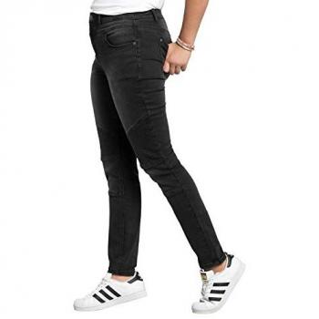 Sheego Biker-Look Power-Stretch-Jeans für Damen, schwarz, Gr. 23