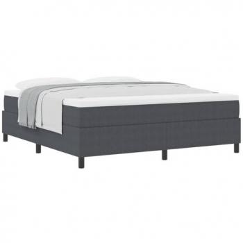 Vidaxl Dark Grey & White Super King Box Spring – 203x180x60cm