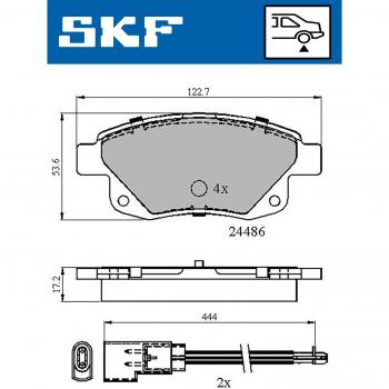 SKF VKBP 90077 E Pastilhas de freio