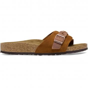 Sandales mules Birkenstock Oita en cuir marron