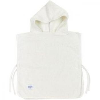Poncho de bain éponge uni couleur crème pour enfant 1-3 ans
