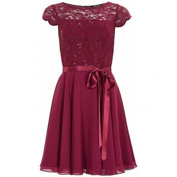 Robe cocktail élégante rouge 40