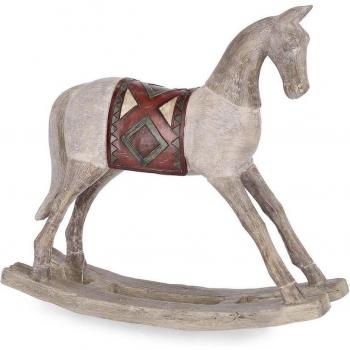 Iperbriko Cavallo Dondolo con Renna “Berwin” – Resina 29 cm