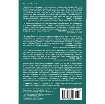 Rowman & Littlefield Pub, Inc. Research and Practice in Education