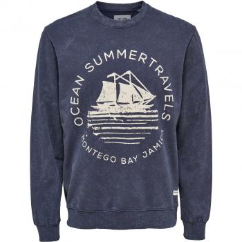 Sudadera onsDerek de Only and Sons para hombre en azul navy