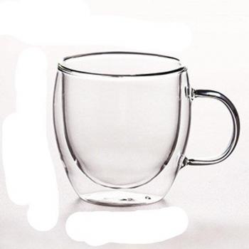 Transparente Doppel-Schicht Tasse für Kaffee und Tee