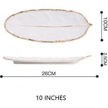 Feather Design Tableware Plate