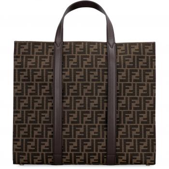 Fendi Men's Tote Bag in Brown with FF Monogram (FF Collection Spring-Summer 2024, One Size)