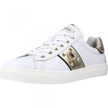 Giardini E115286D Skipper Bianco Rock Sand Sneakers Sportive per Donna con Zeppa Bassa in Pelve