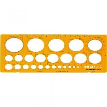 Rumold Kreisschablone 1-36mm Kunststoff orange/transparent 225mm