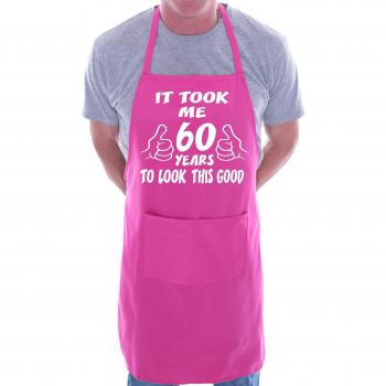 Pink “60 Years & Still Grilling” Birthday Apron