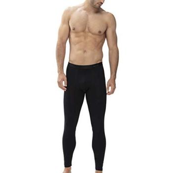 Herren Lange Leggings MEY Casual Cotton, schwarz