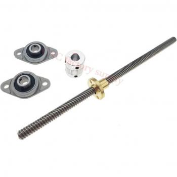 T8-400 Stainless Steel Lead Screw with KFL08 for 3D Printers