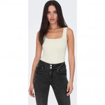 ONLY Damen Top Lea 15278090 Weiß Regular Fit M