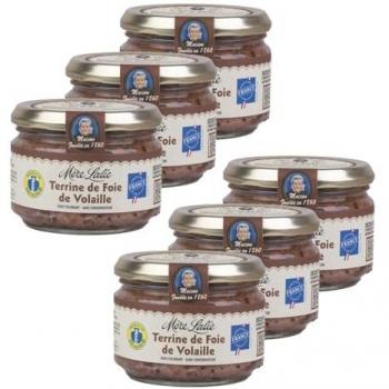 Mère Lalie : Lot 6 x terrines de foie de volaille – 180 g