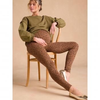 Mama‑Muster‑Leggings „Fraise‑Flair“ – Bio‑Stretch