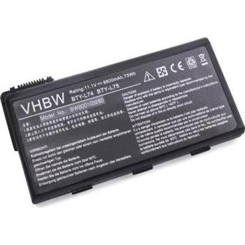 Batterie lithium-ion vhbw pour MSI CR630 (6600mAh, 11,1V)