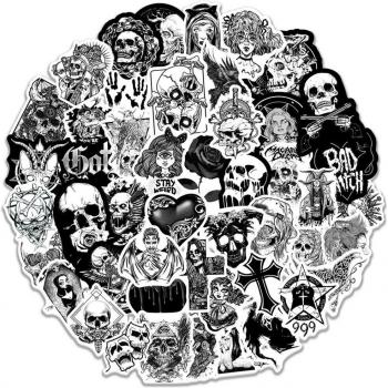 50pcs Skeleton Stickers for Stationery