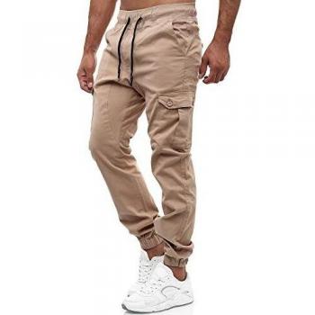 Tazzio Herren Chino Cargo Hose 16610, Beige