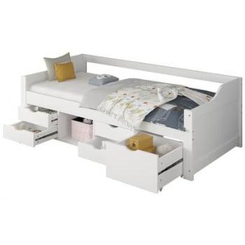 Kinderbed Home Deluxe Cosmos 90x200 cm, Wit, Lades + Matras