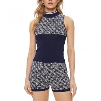 Guess Top Logotipo 4G Mujer – Colores: Navy y Blanco