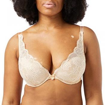 Wonderbra Refined Glamour Plunge Push Up – Soutien-gorge en dentelle
