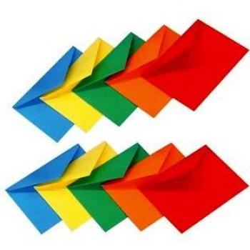 Biglietti augurali Burano Arcobaleno 9x14 cm 100 colori assortiti