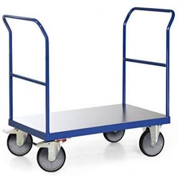 Protaurus TAUROFLEX Plattformwagen, 500 kg, 850x500 mm, 2 Schiebebügel, RAL 5010