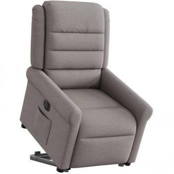 Elektrischer VidaXL Relaxsessel mit Aufstehhilfe, taupe gefärbter Stoff