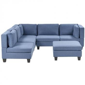 BELIANI Ecksofa mit schwarzem Gestell