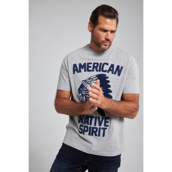 T-shirt Uomo 7XL Blu Stampa Cotone/Viscosa JP1880
