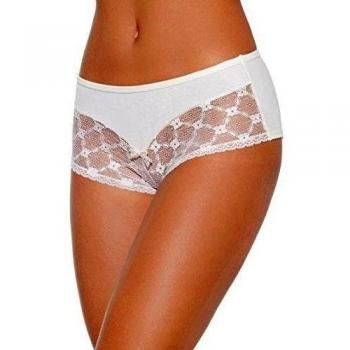 Selene Spitzen-Culotte-Höschen für Frauen, Modell BRIGITTE, Creme, Größe M