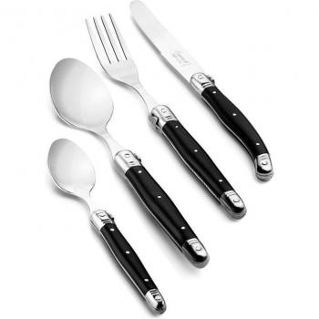 Pack Couverts Laguiole Luxe Noir – 24 pièces