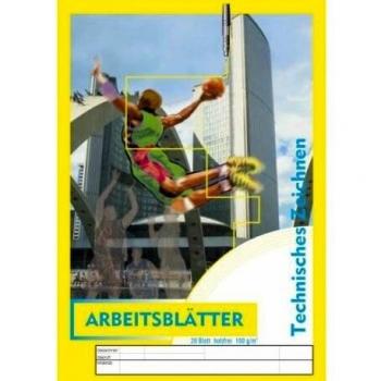 ArbeitsblÃ¤tter fÃ¼r technisches Zeichnen 100g/qm, weiÃ, DIN A4, 20 Blatt