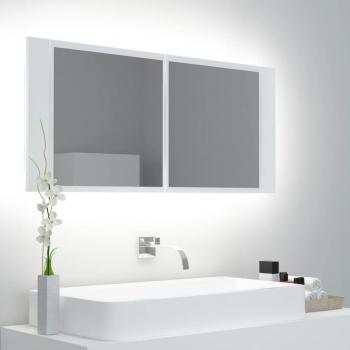 VidaXL Armario de baño con espejo Rieti con luz LED 45x100x12 cm