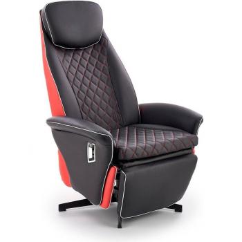 Sillón Reclinable Houston 518 Cuero Ecológico Negro 77x86x72cm