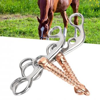 Hook Snaffle de Entrenamiento 5” Acero Inoxidable con Vástago Extendido y Boquilla Western