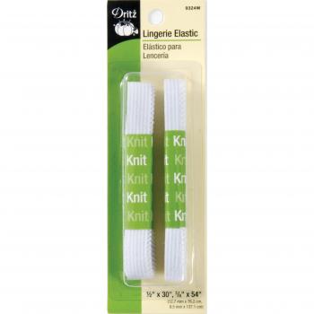 Dritz 9324W Knit Lingerie Elastic, White