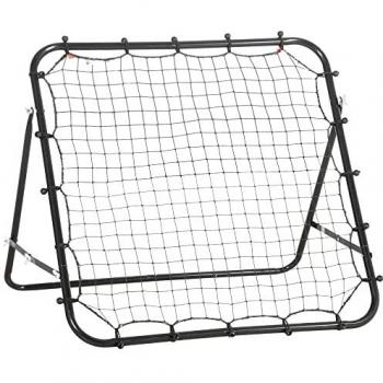 HOMCOM Red de Rebote Ajustable para Béisbol y Fútbol 96x80x96 cm