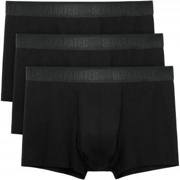 Separatec Modal Boxershorts für Herren, 3er Pack, Schwarz