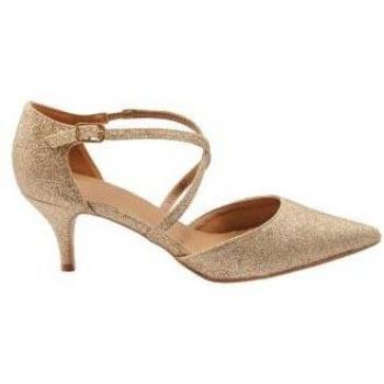 Crossover Riemchen Kitten Heel Damen Schuhe in Rot 5 UK