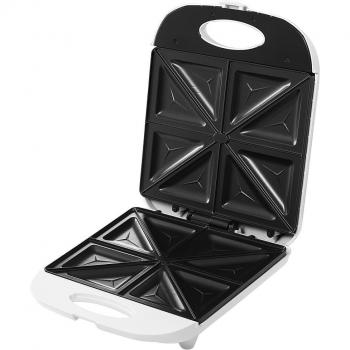 Appareil à sandwichs XL blanc 1000W sans BPA avec poignée cool-touch et verrou de sécurité