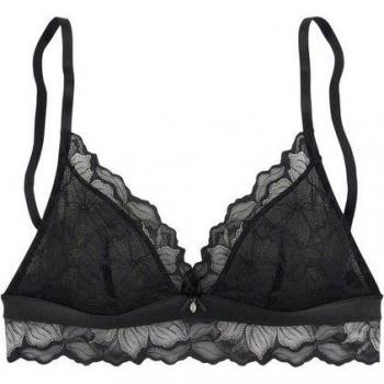 LASCANA Damen-Bralette aus feiner Spitze, Schwarz