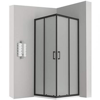 LANABLACK Douche 70x80 cm H 185 cm porte coulissante en verre opaque