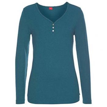 S.Oliver Pyjamaoberteil aus geripptem Material