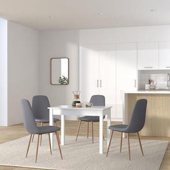 Mesa extensible de comedor de melamina blanca 60x90