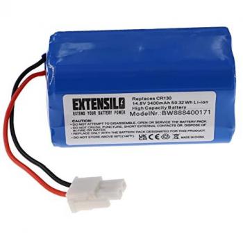 Replacement Battery for Dibea V780, D960, GT200, GT9, V750, V780s, V870 Vacuum Cleaner (3400 mAh, 14.8 V, Li-ion)