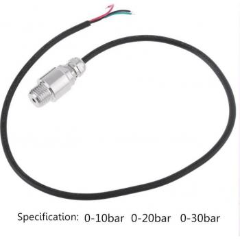 Capteur de pression 5 V, 1/4 NPT, inox – Huile / Air / Eau (10‑20‑30 bar)