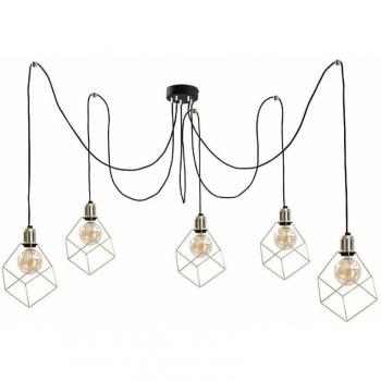 5‑Spot Gold Taho Cluster Ceiling Lamp