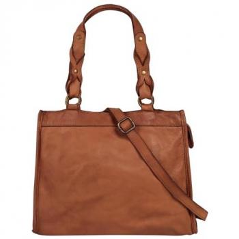 Brauner Leder-Shopper von Samantha Look